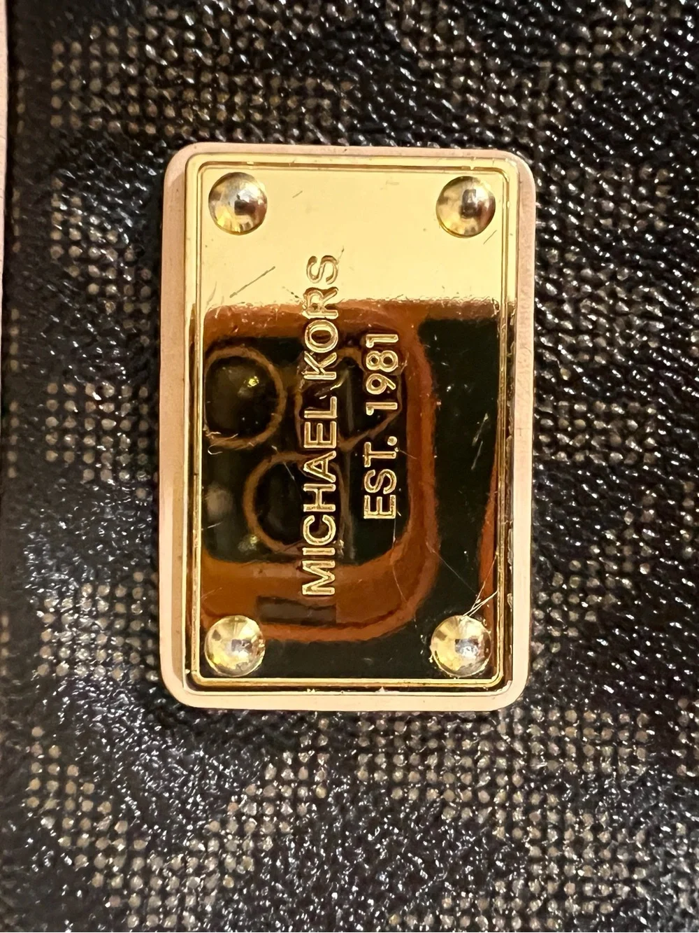 Michael Kors Brown and Tan Logo Crossbody Bag